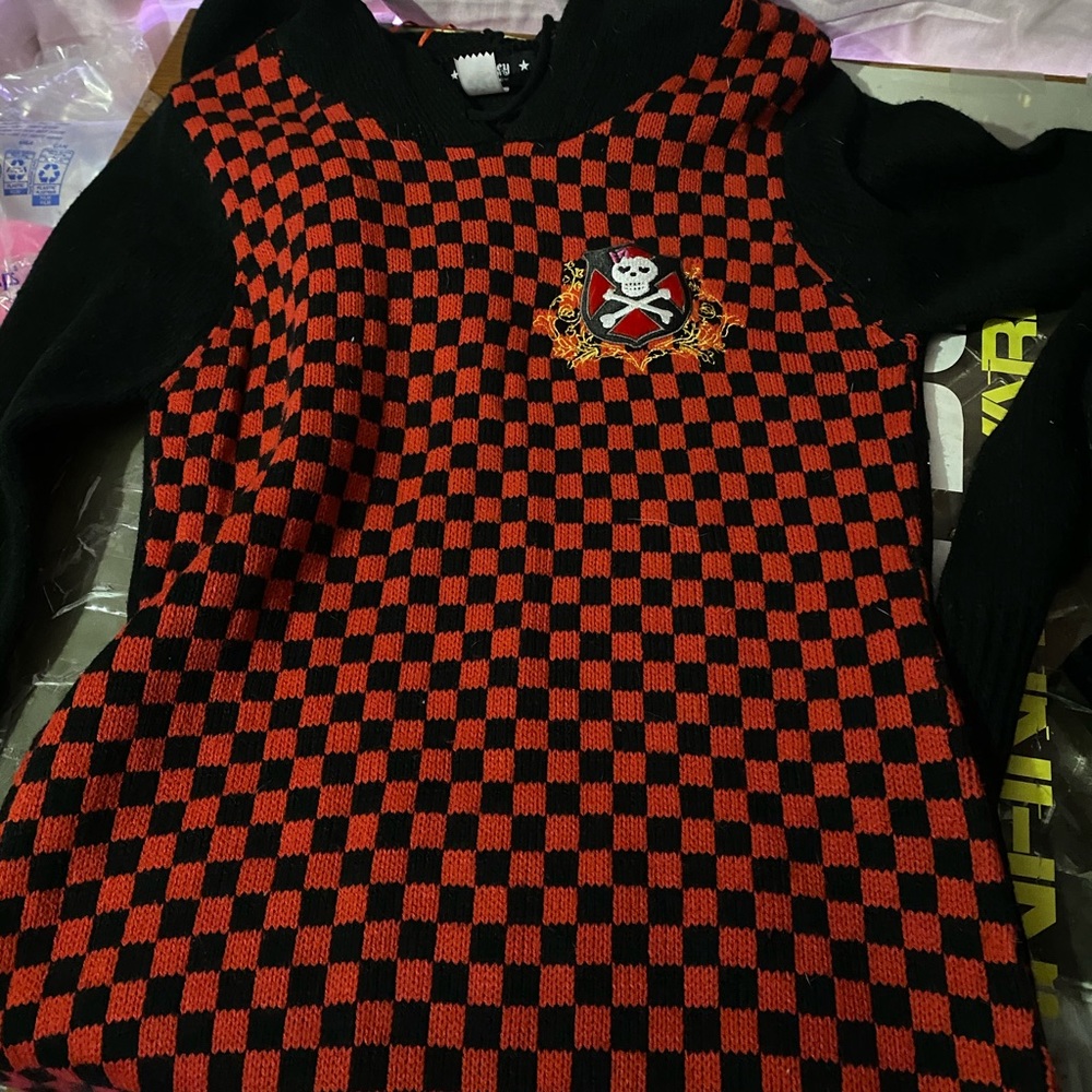 Rare Abbey Dawn By Avril Lavigne checkered hoodie